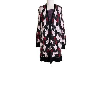 Walking sweater. Lane Bryant with black Burgundy and a creamy light pink
